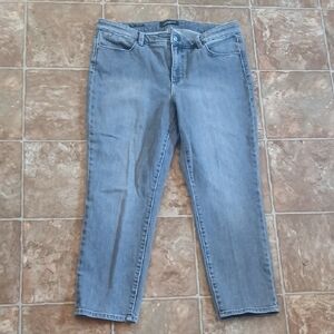 GUC Talbots Flawless Slim Ankle Gray Jeans Size 12
